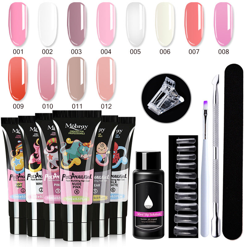 Resin Nail Art Extender Set 7-Piece For Nail Lengthening