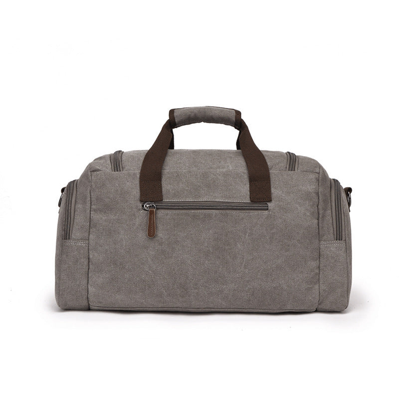 Unisex Canvas Shoulder Tote Bag Solid Color Travel Everyday