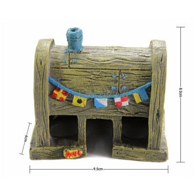 Resin Aquarium Fish Tank Landscaping Cartoon Ornaments