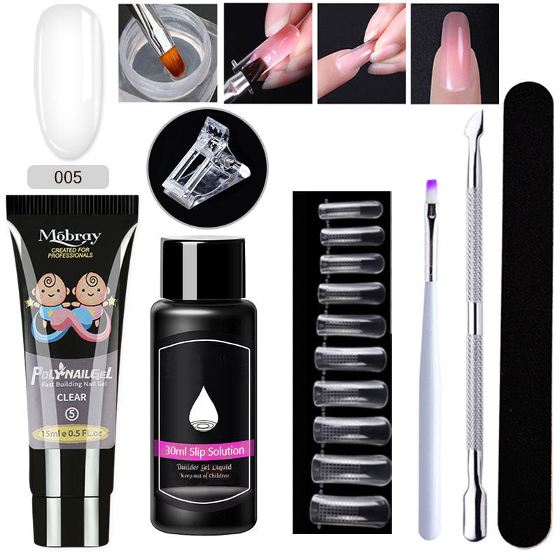 Resin Nail Art Extender Set 7-Piece For Nail Lengthening