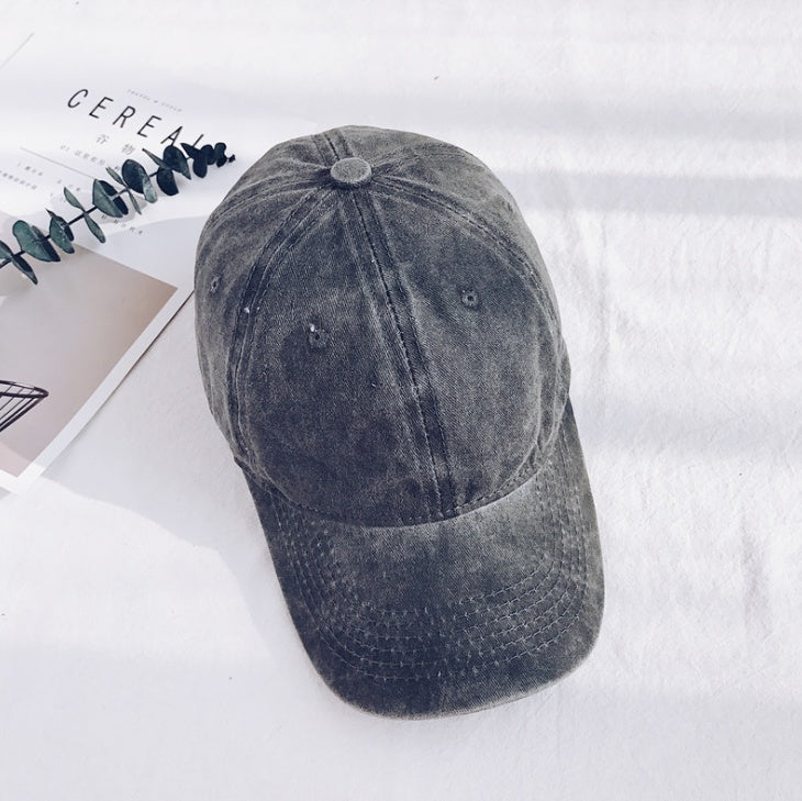 Men’s & Women’s Retro Washed Denim Baseball Cap — Soft Top, Outdoor Casual