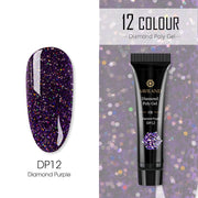 Resin Based Bright Nail Polish 15g With Sequin Crystals