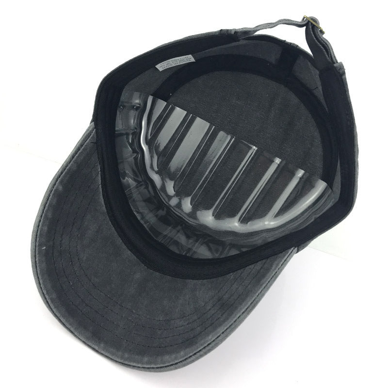 Men’s Military Flat Cap — Classic Cadet Style, Adjustable, Breathable