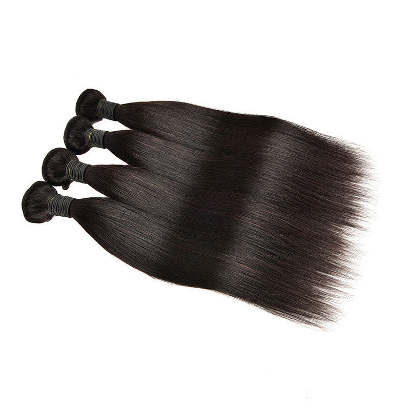 Real Human Hair Wig For Women Medium Long Dyeable Heat Safe