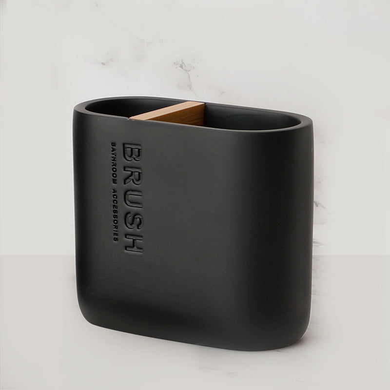 Resin Bamboo Bath Set Toothbrush Holder Soap Box Sanitizer