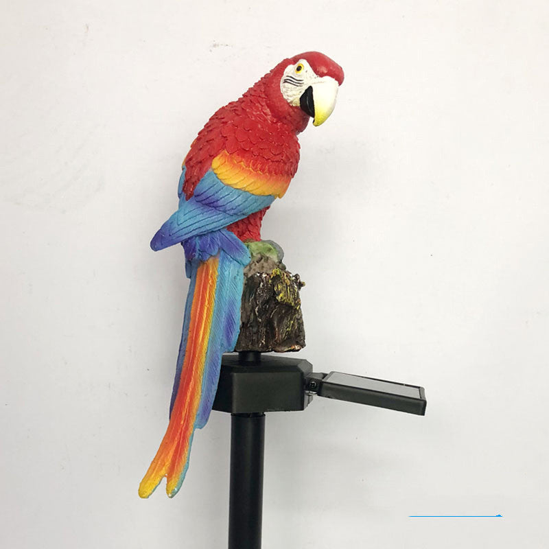 Resin Parrot Solar Light Outdoor Waterproof Garden Lamp