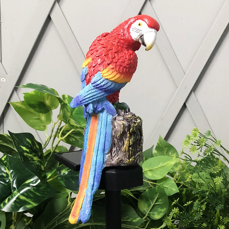 Resin Parrot Solar Light Outdoor Waterproof Garden Lamp