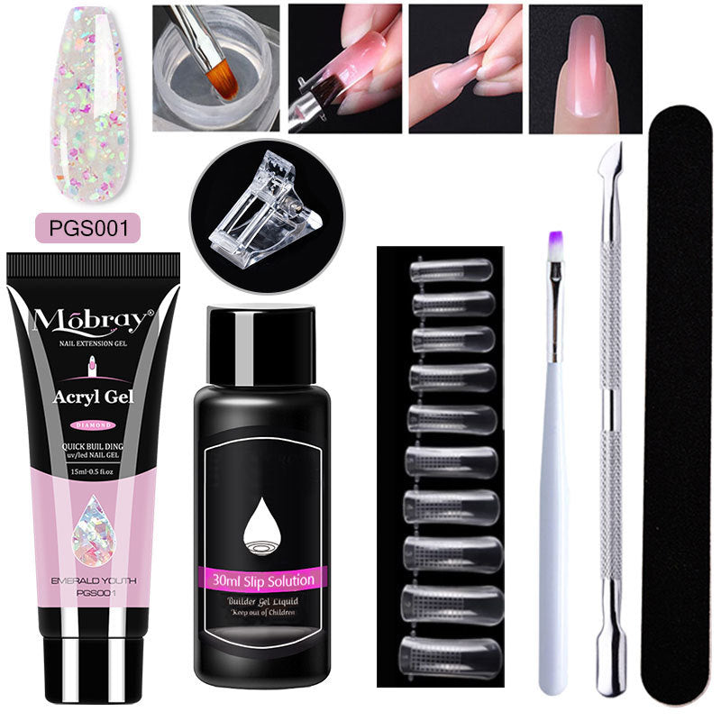Resin Nail Art Extender Set 7-Piece For Nail Lengthening