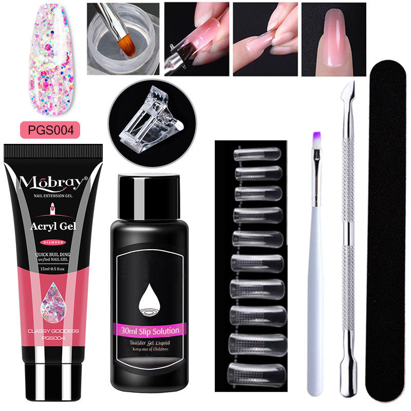 Resin Nail Art Extender Set 7-Piece For Nail Lengthening