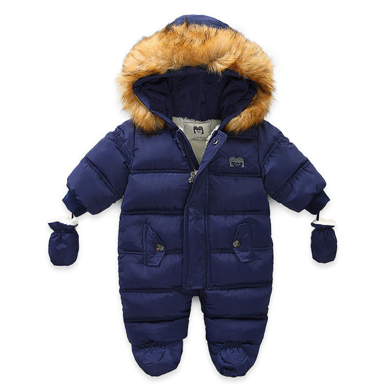 Relaxed Jumpsuit Jacket For Kids With Gloves Cotton Acrylic