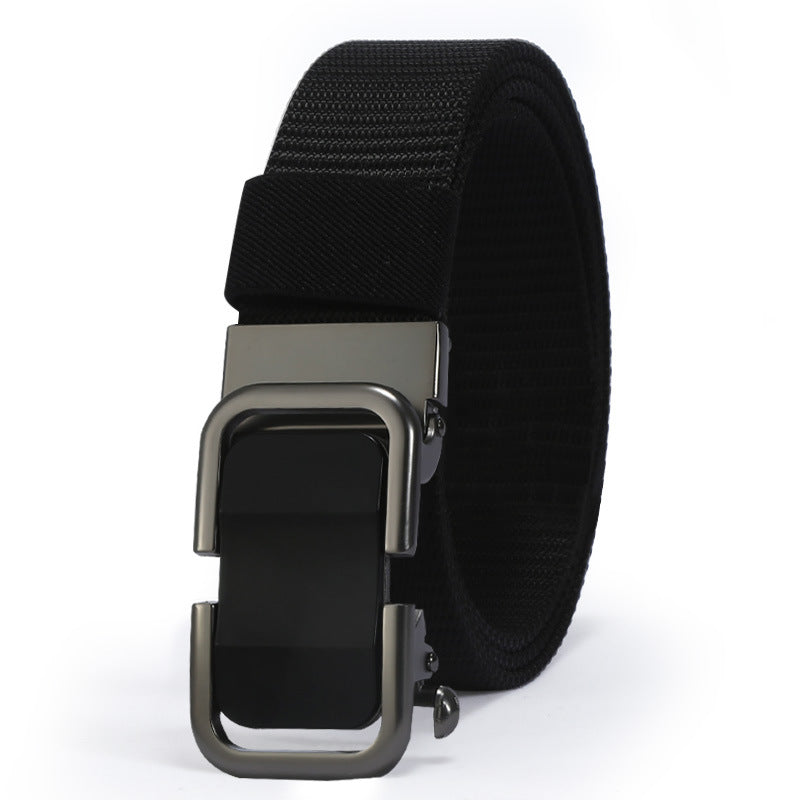 Men's Slim Toothless Nylon Canvas Belt Assorted Colors