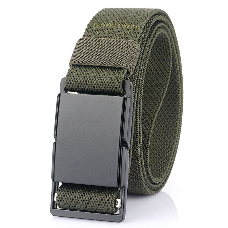 Unisex Casual Jeans Belt Regular Magnetic Buckle Polyester