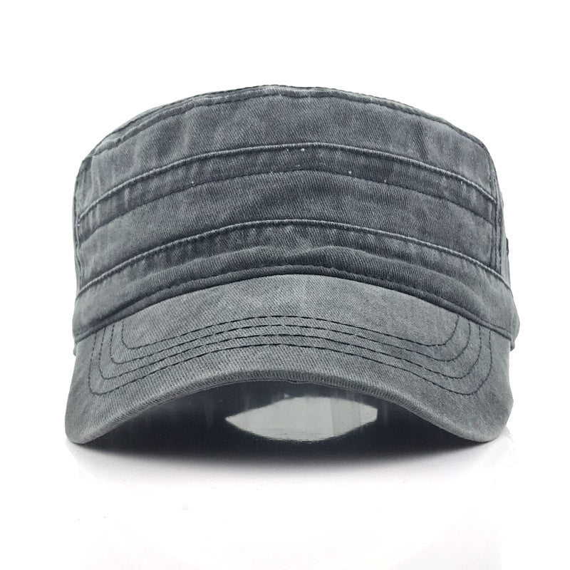 Men’s Military Flat Cap — Classic Cadet Style, Adjustable, Breathable