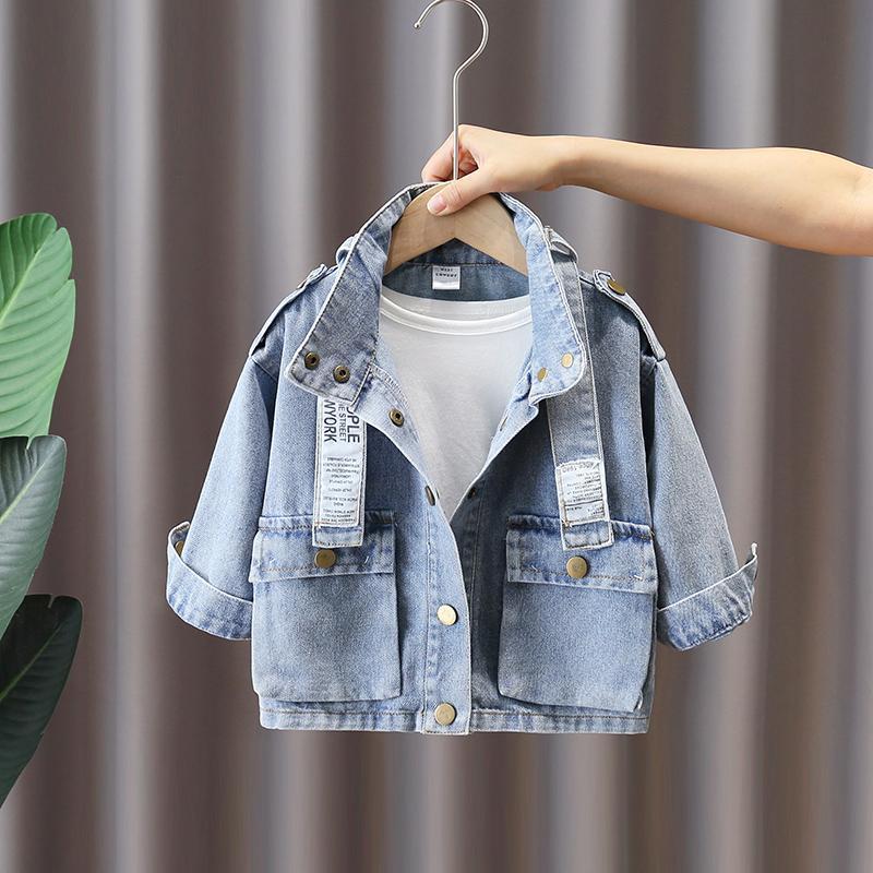 Kids Cotton Denim Jacket Unisex Regular Fit Outerwear