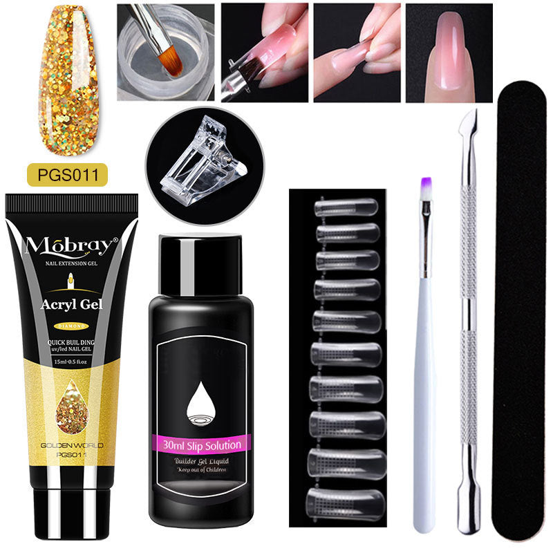 Resin Nail Art Extender Set 7-Piece For Nail Lengthening