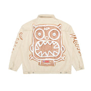 Relaxed Denim Jacket Cotton Poly Blend Unisex Casual Coat