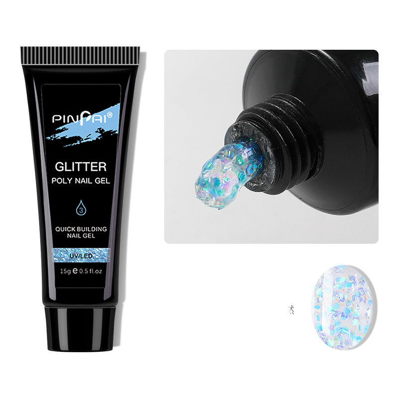 Resin Glitter Nail Extending Glue for Quick Extensions