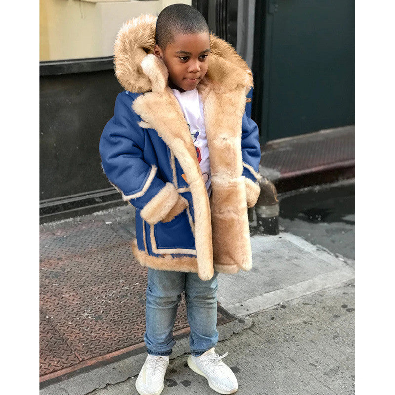 Boys Fur-Lined All-In-One Jacket Regular Fit Polyester