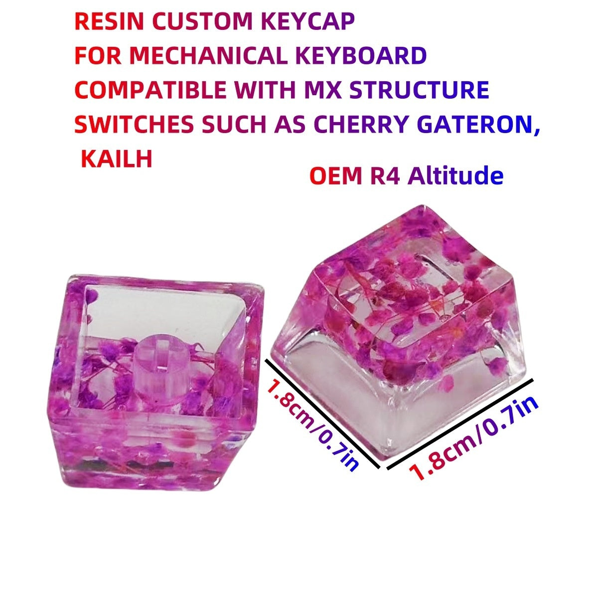 Resin Starry Sky Keycap – High Transparency Mechanical Keyboard Keycap