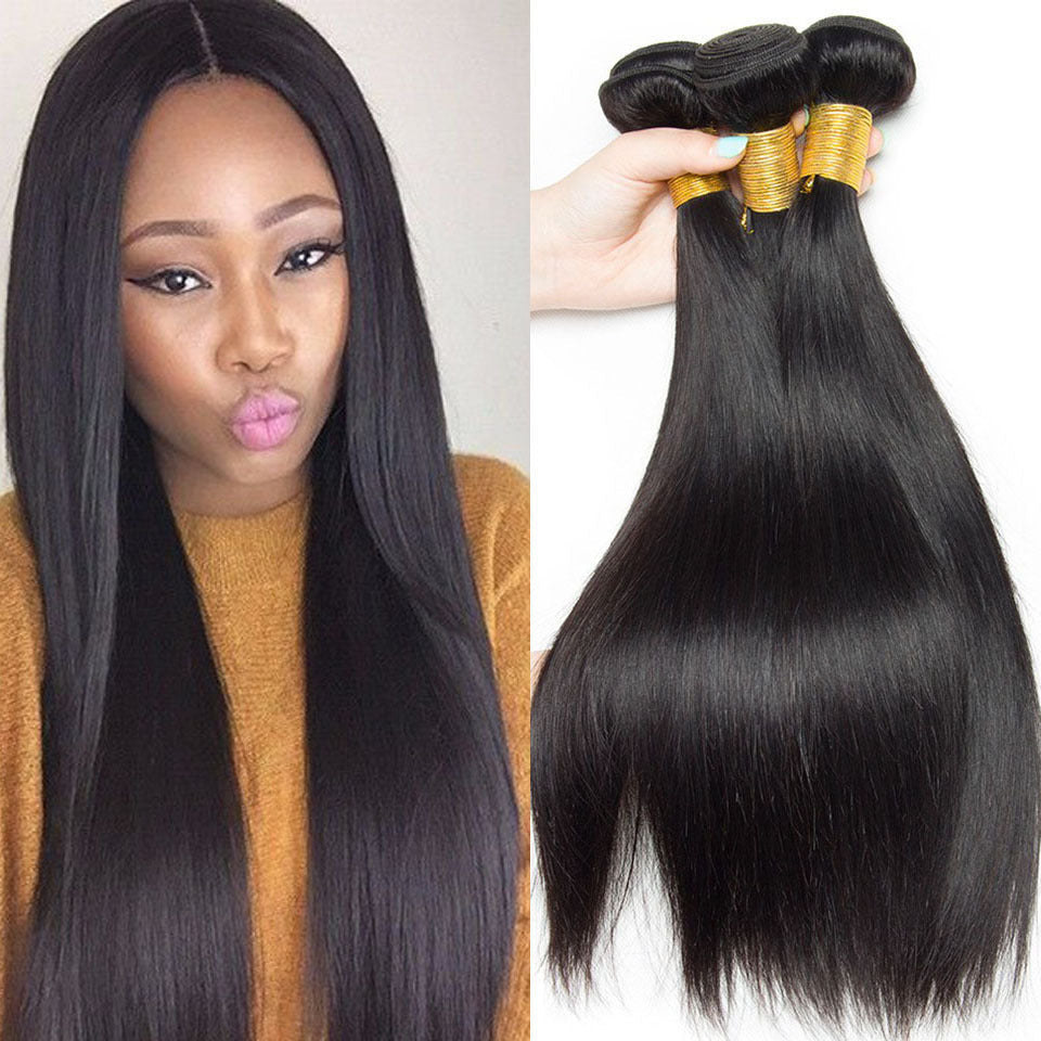 Real Human Hair Extension Natural Straight For Daily Wear