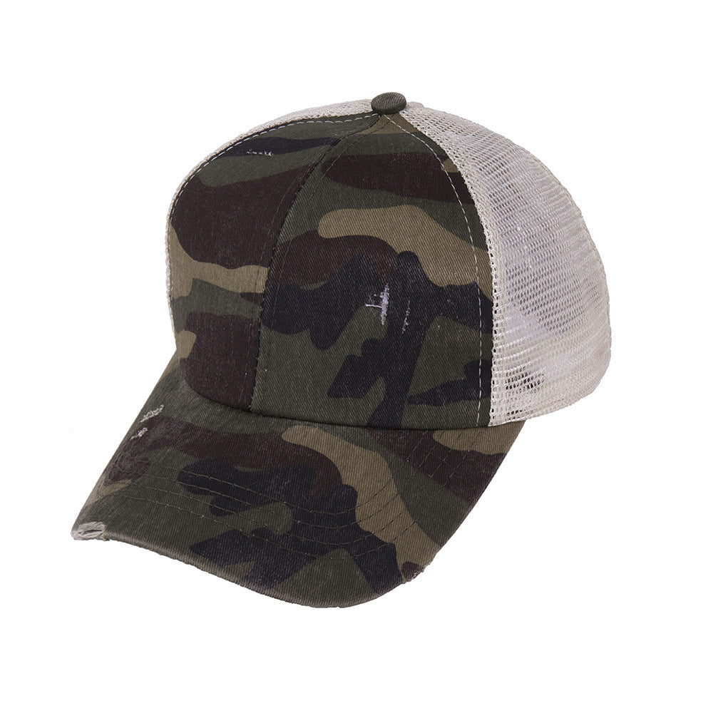 Washed Cotton Baseball Cap — Low-Profile Dome, Short Flat Brim