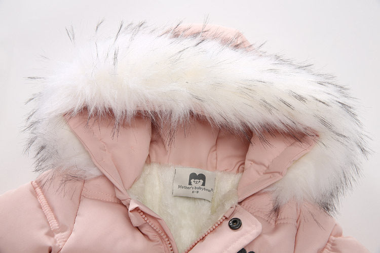 Relaxed Jumpsuit Jacket For Kids With Gloves Cotton Acrylic