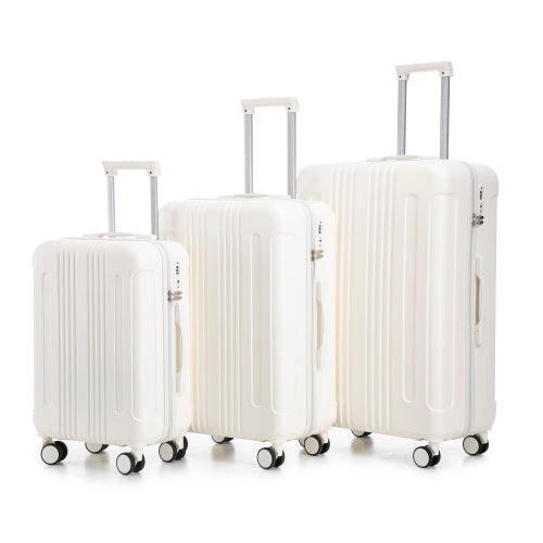 Unisex ABS Spinner Wheel Luggage Set Two Tone 20 24 28 Inch