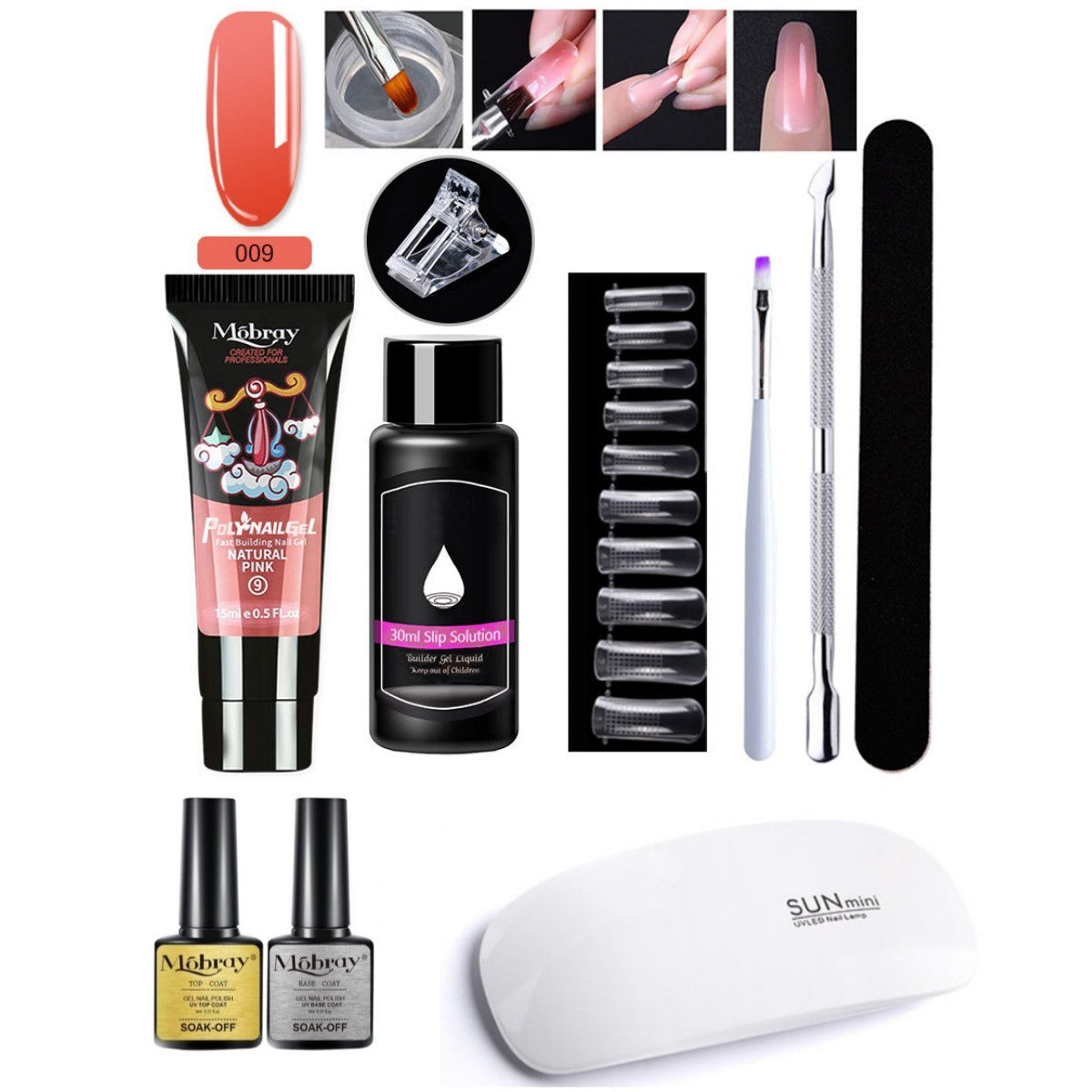 Resin Nail Art Extender Set 7-Piece For Nail Lengthening