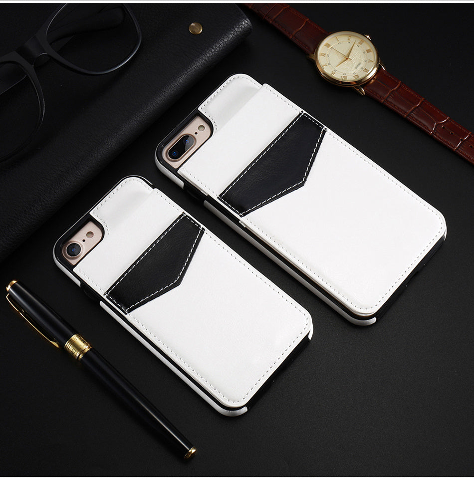 Retro Leather Wallet Case For iPhone With Card Slots Home