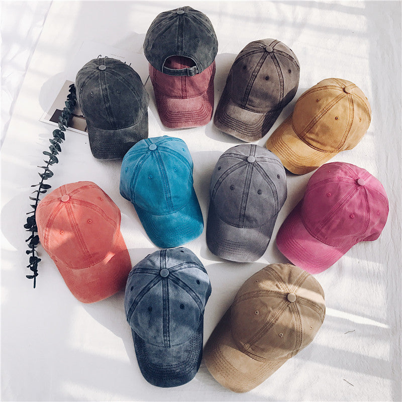 Men’s & Women’s Retro Washed Denim Baseball Cap — Soft Top, Outdoor Casual