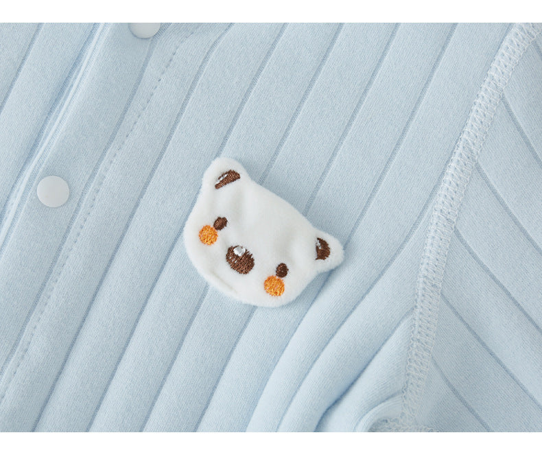 Relaxed Cotton Long Sleeve Pajama Set For Unisex Kids