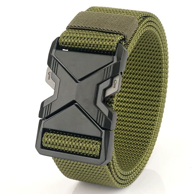 Men's Regular Fit Tactical Belt Automatic Buckle PP Strap