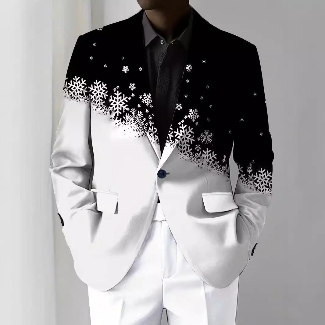 Relaxed Fit Men's Lounge Suit Polyester Blend Plus Size