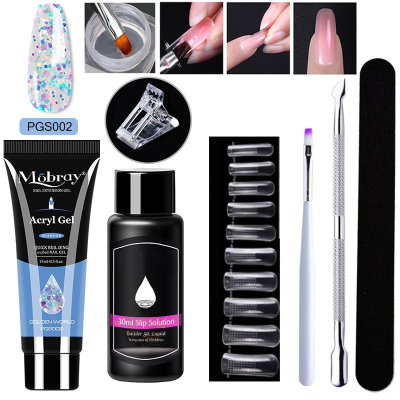 Resin Nail Art Extender Set 7-Piece For Nail Lengthening