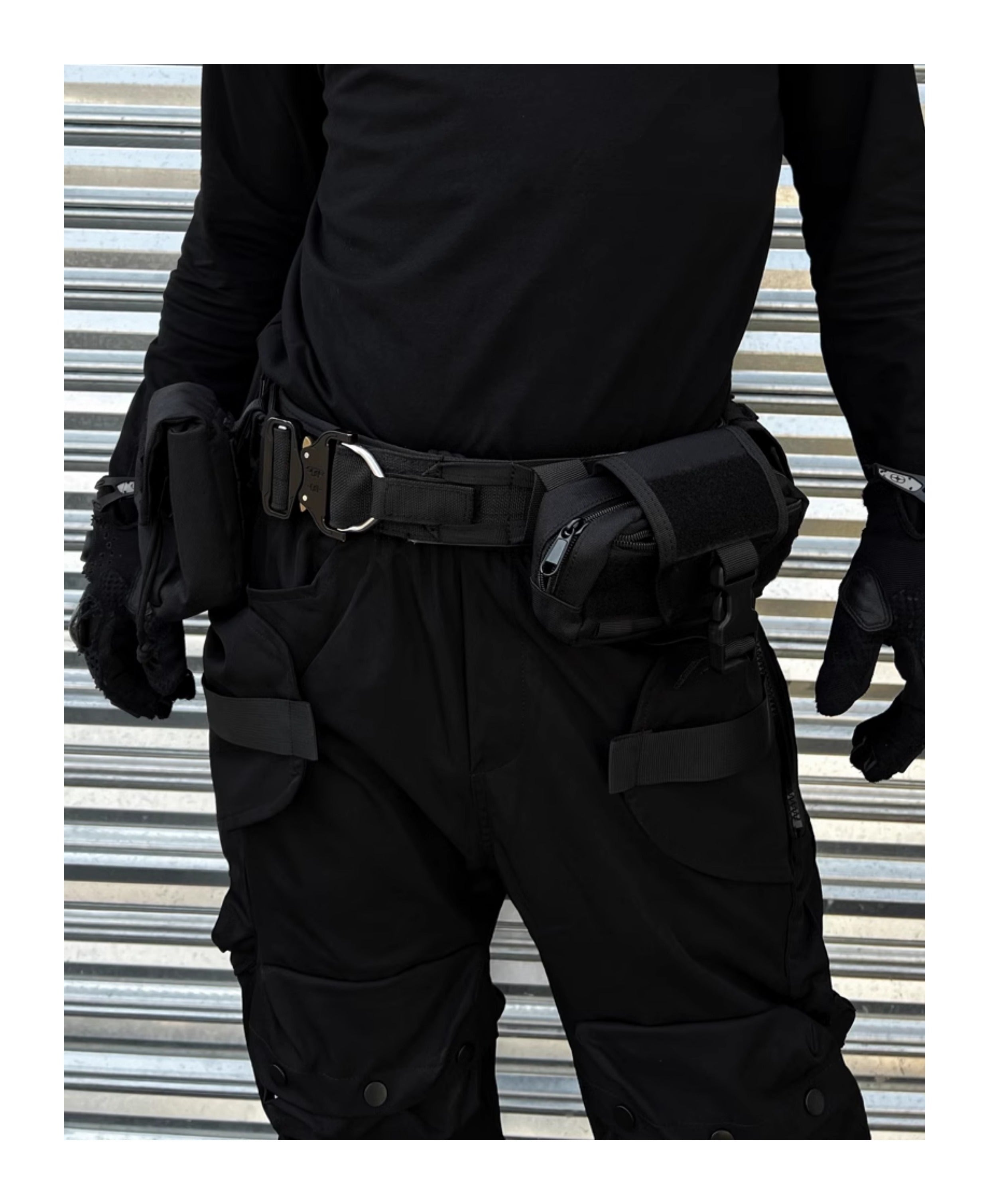 Unisex Tactical Fabric Belt with Adjustable Double Layer