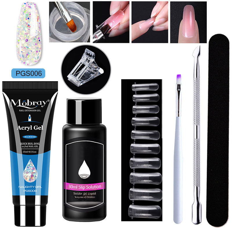 Resin Nail Art Extender Set 7-Piece For Nail Lengthening