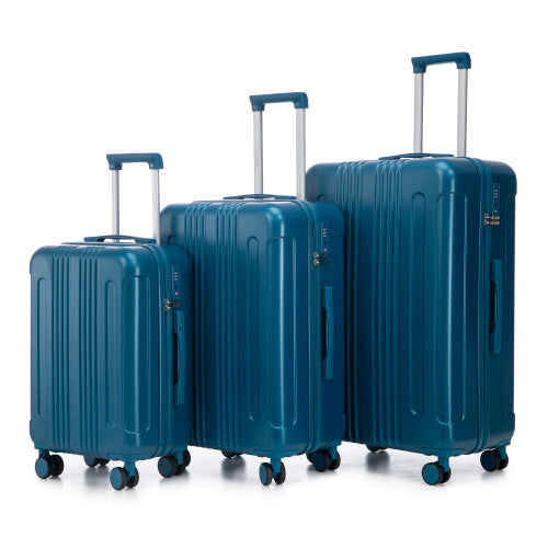 Unisex ABS Spinner Wheel Luggage Set Two Tone 20 24 28 Inch