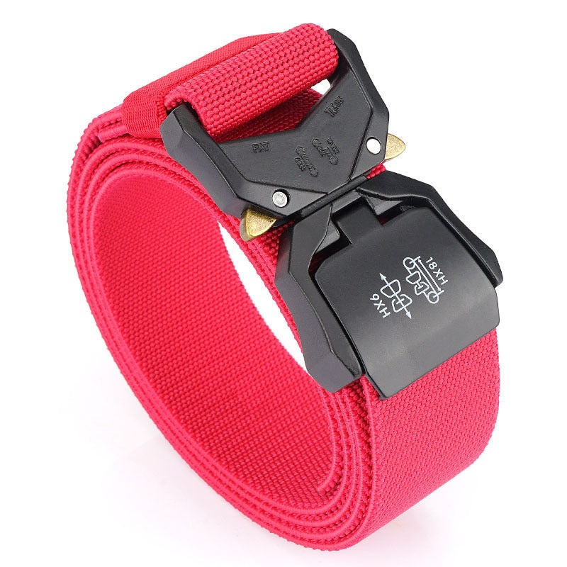 Unisex Tactical Belt Polyester Aluminum Buckle Regular Fit