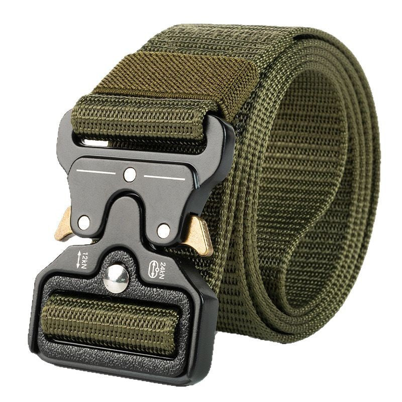 Men's Thick Canvas Tactical Belt Regular Release Buckle