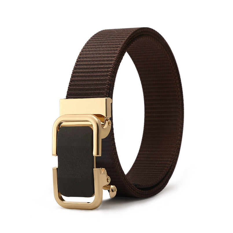 Men's Slim Toothless Nylon Canvas Belt Assorted Colors