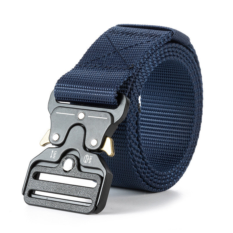Men's Thick Canvas Tactical Belt Regular Release Buckle