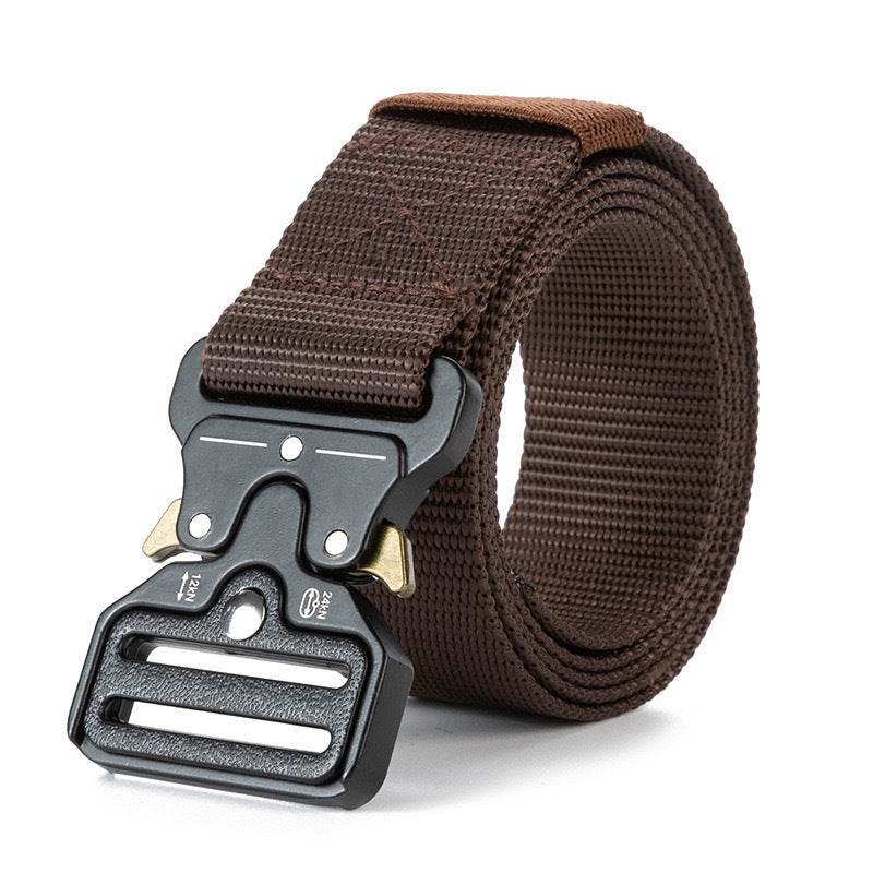 Men's Thick Canvas Tactical Belt Regular Release Buckle