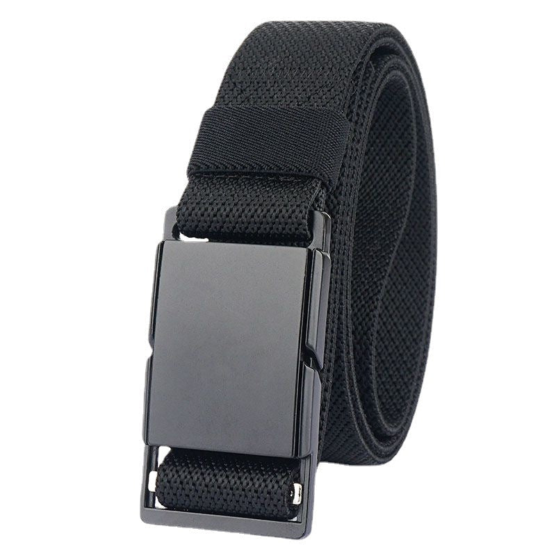 Unisex Casual Jeans Belt Regular Magnetic Buckle Polyester