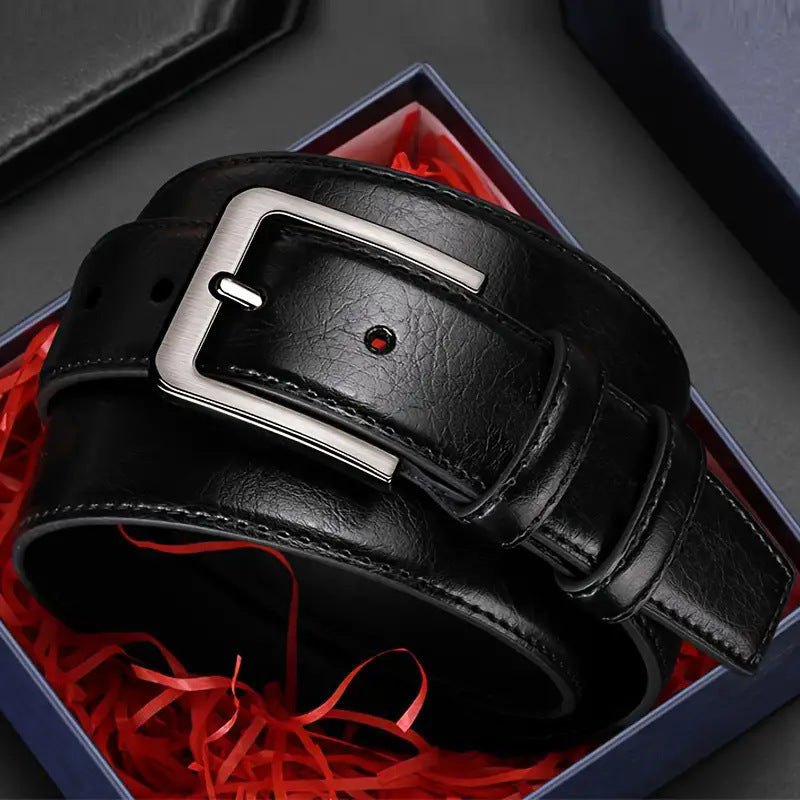 Men's Retro Pin Buckle Belt Imitation Leather Regular Fit