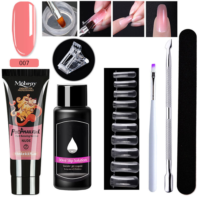 Resin Nail Art Extender Set 7-Piece For Nail Lengthening