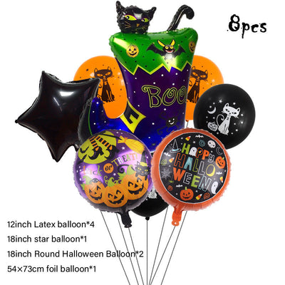 Aluminum Foil Balloons Halloween Party Decorations Set 8
