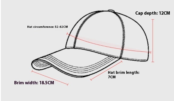 Minimalist All-match Personalized Embroidery Sunshade Comfortable Peaked Cap