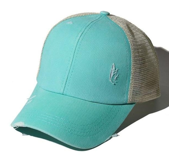 Washed Cotton Baseball Cap — Low-Profile Dome, Short Flat Brim