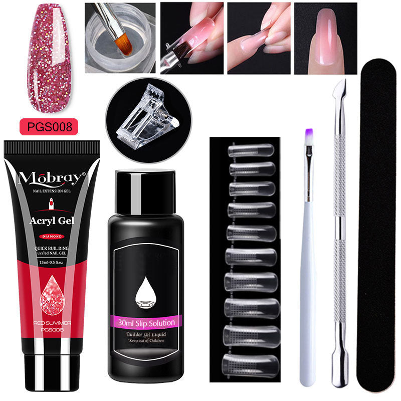 Resin Nail Art Extender Set 7-Piece For Nail Lengthening