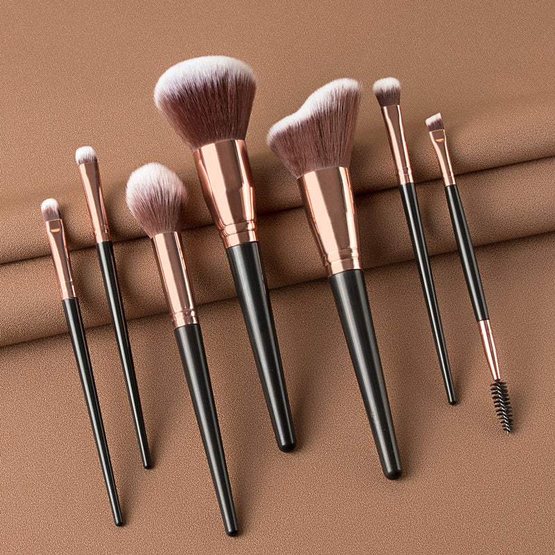 Rayon Bristle Eyeshadow Brush Set 7 Piece Plastic Handle
